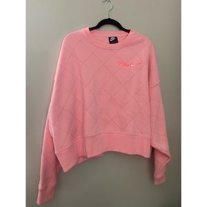 🌸 NWOT Nike Quilted Sweatshirt - Super soft - Bubblegum Pink Size Large 🌸